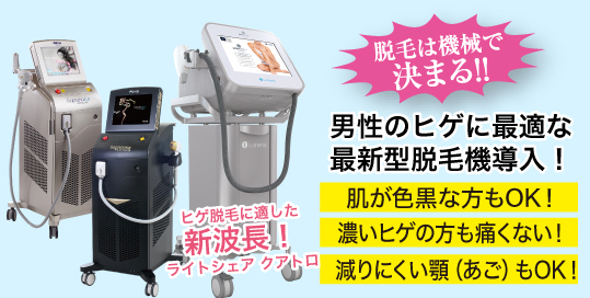 メンズ脱毛最適の機械